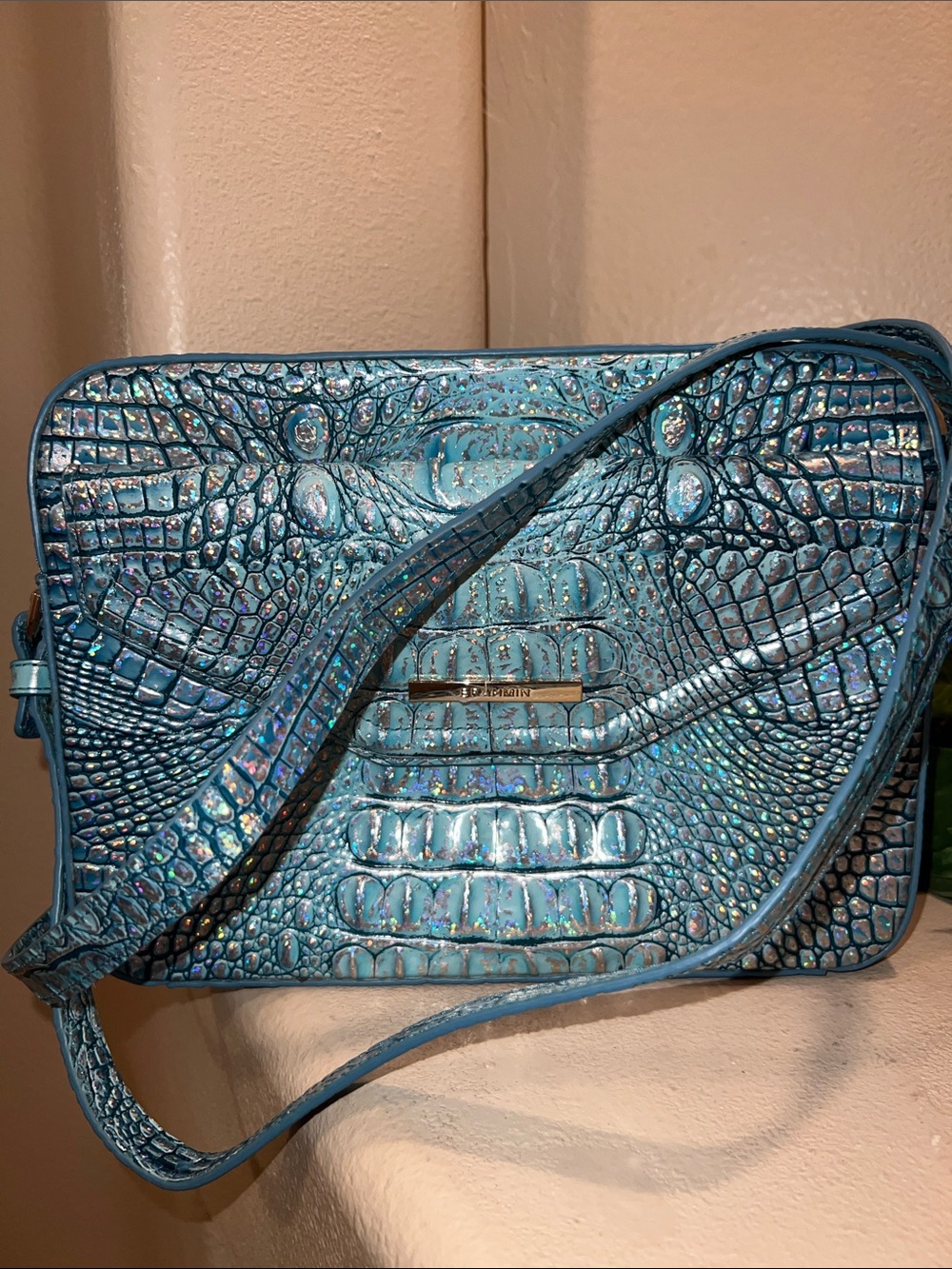 Brahmin Shea Arctic Blue crossbody bag